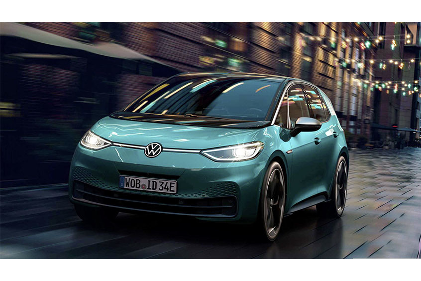 300マイル範囲 フォルクスワーゲン電動車 160km/h 5席 VW ID3 電動車