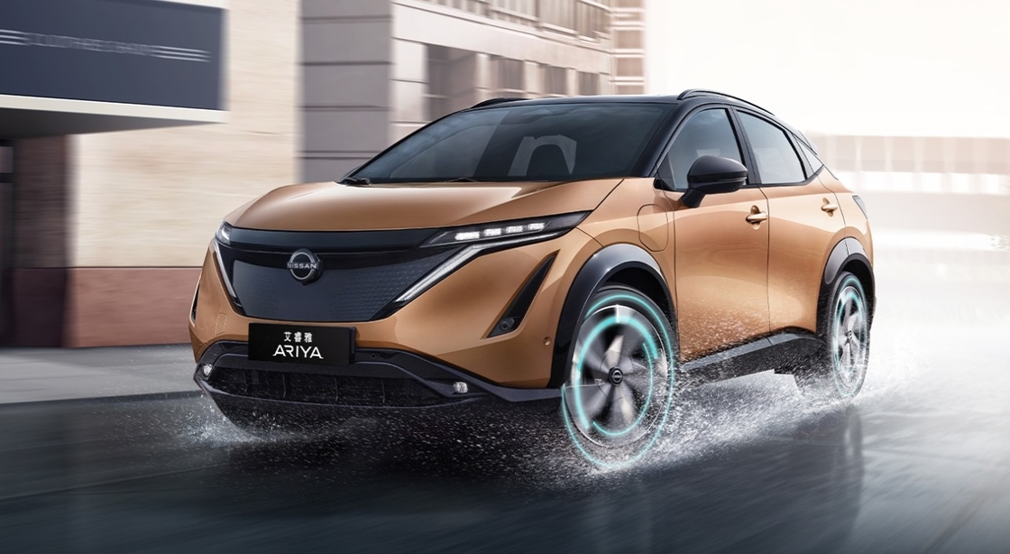 ニッサン アリア 左方向純電 242馬力 電動車 高速160km/h 長距離623km EV 高級電動SUV